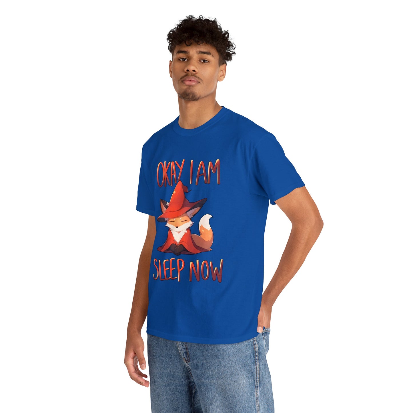 Okay I Am Sleep Now Cute Fox Wizard Unisex Cotton Shirt