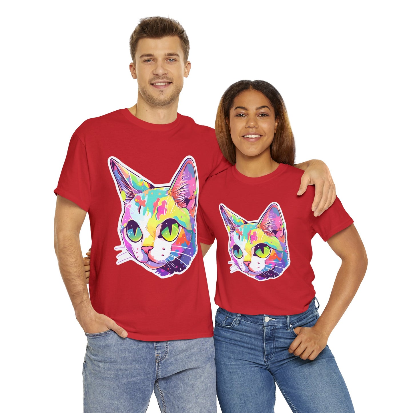 Short-haired Pastel Cat Unisex Cotton Tee