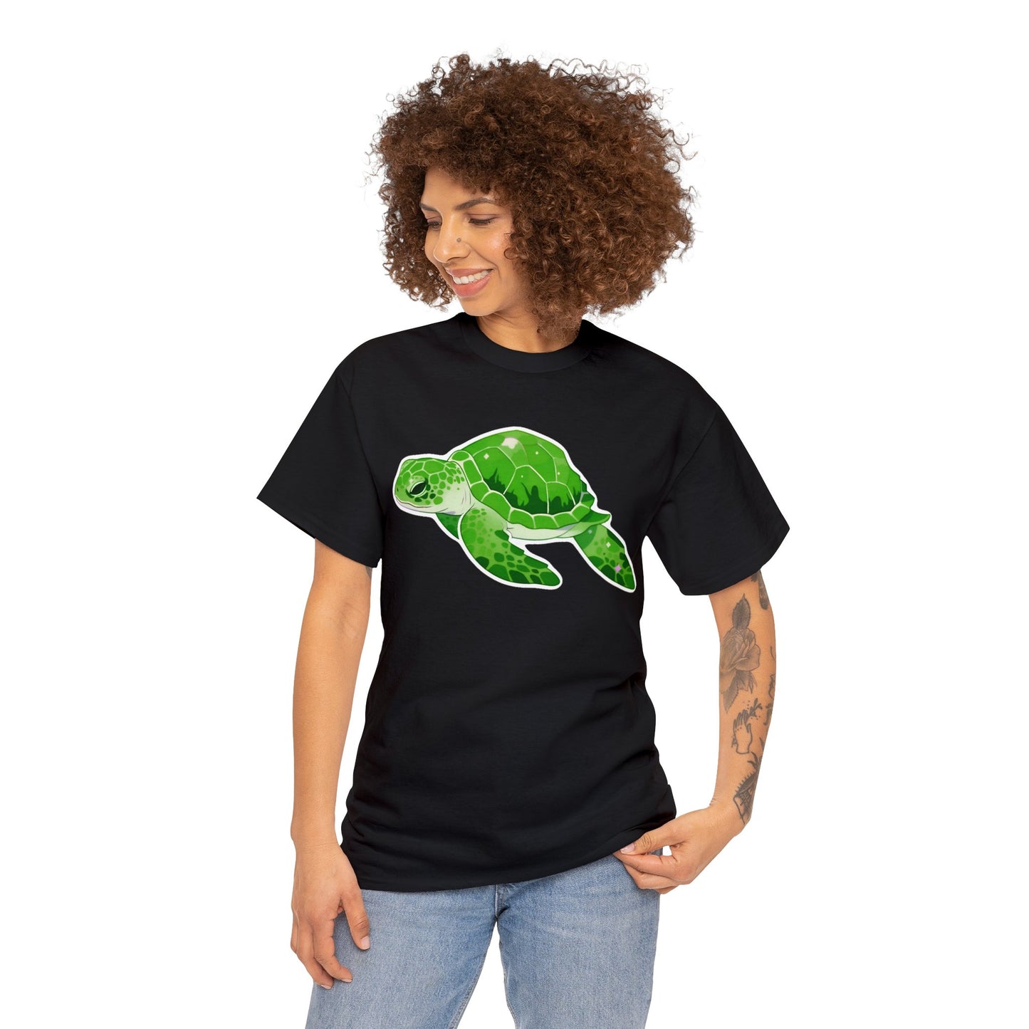 Very Green SeaTurtle Unisex Cotton Tee