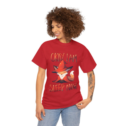 Okay I Am Sleep Now Cute Fox Wizard Unisex Cotton Shirt