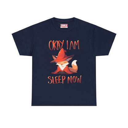 Okay I Am Sleep Now Cute Fox Wizard Unisex Cotton Shirt