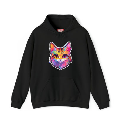 Rainbow Orange Cat Unisex Hooded Sweatshirt