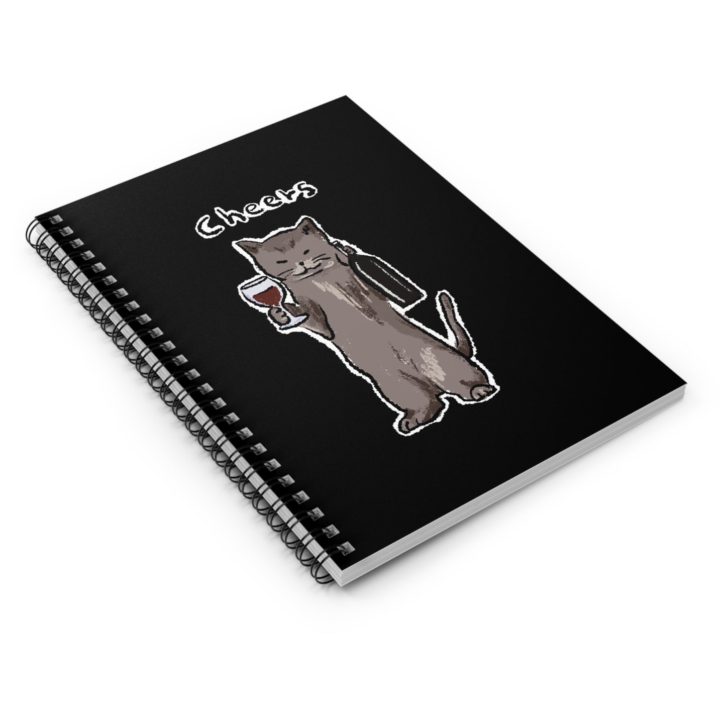 Funny Cat Meme Cheers Spiral Notebook - Ruled Line