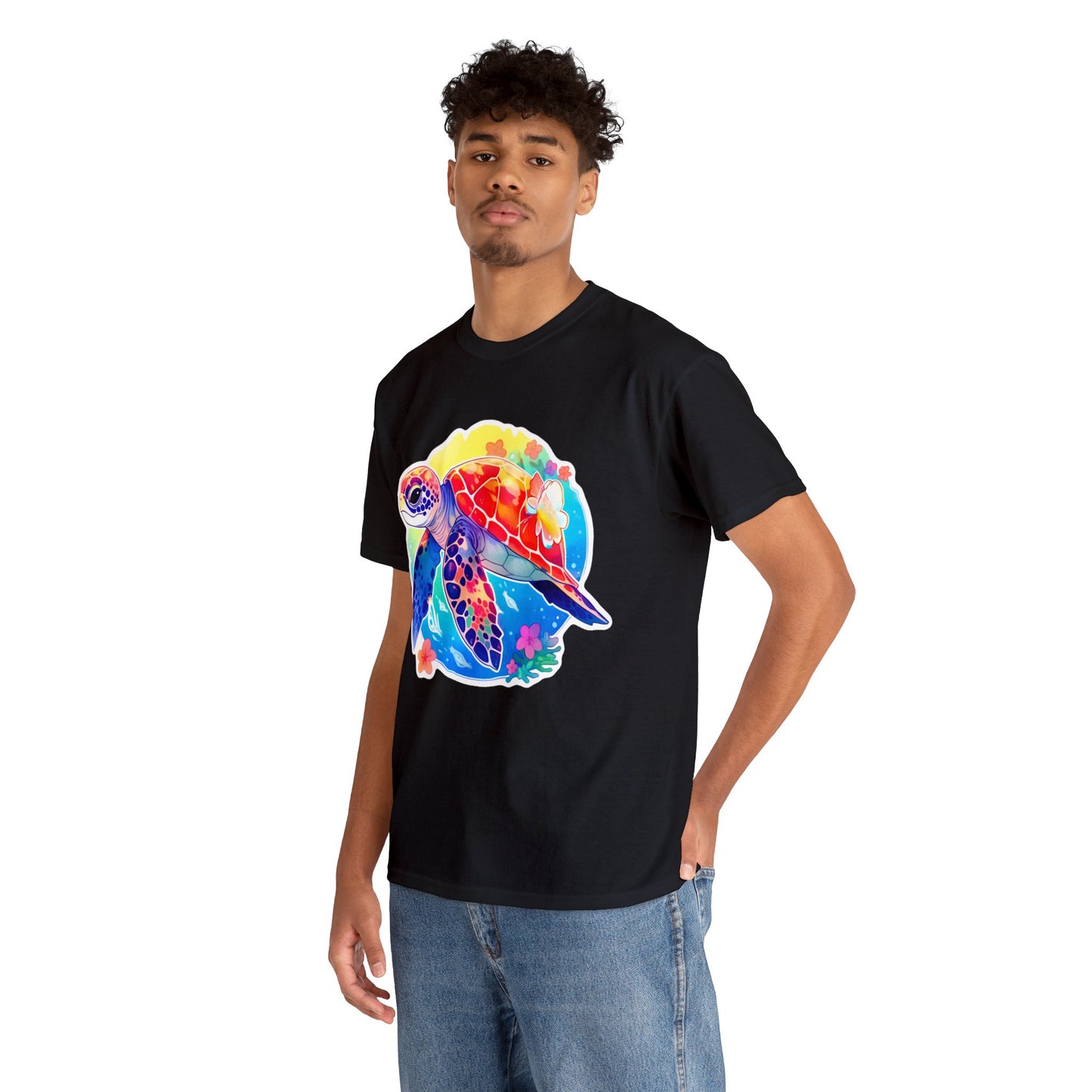 Iconic Silhouette Baby Loggerhead SeaTurtle Unisex Cotton Tee