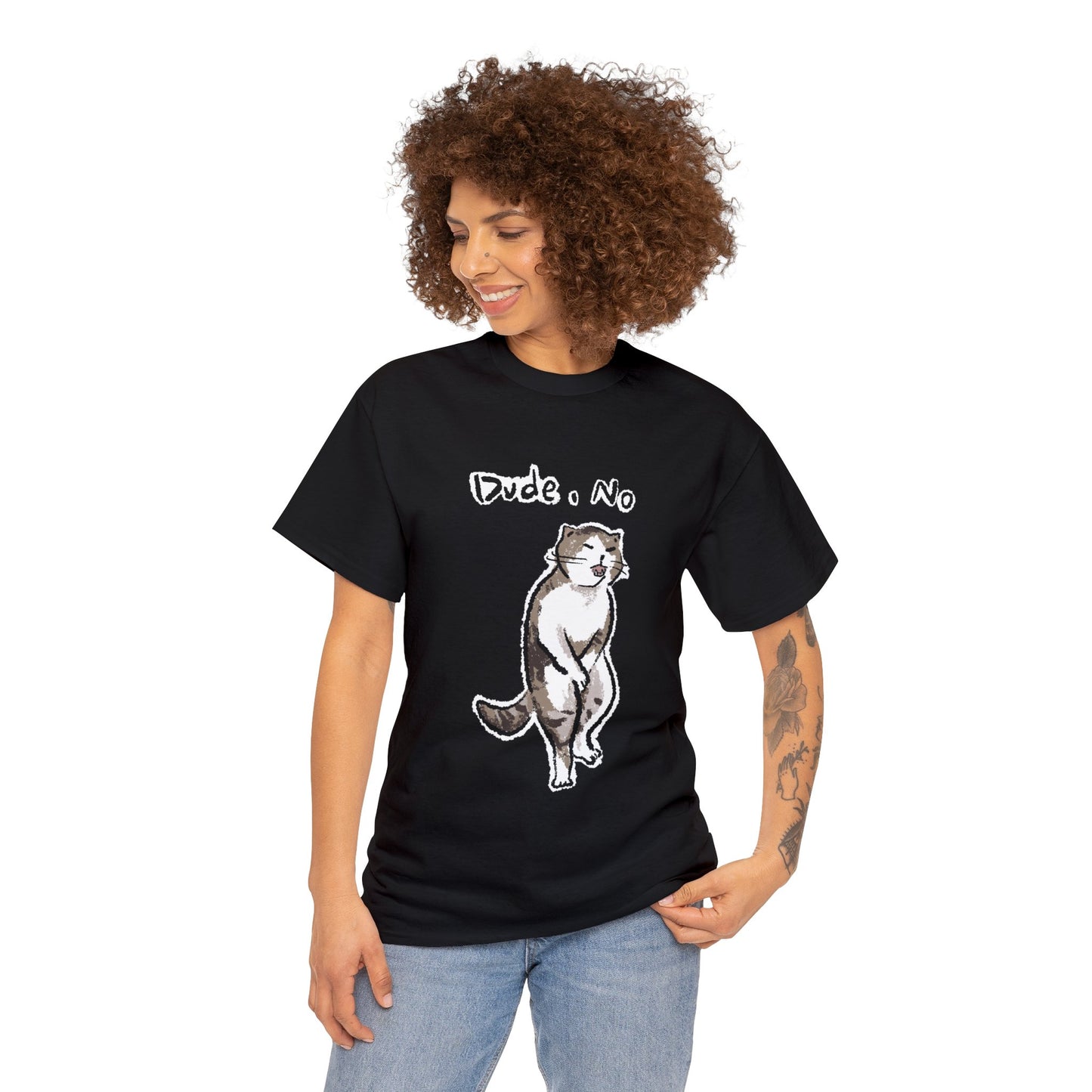 Funny Cat Meme Dude, No Unisex Heavy Tee