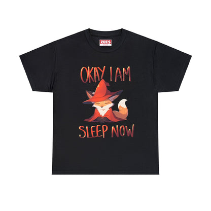 Okay I Am Sleep Now Cute Fox Wizard Unisex Cotton Shirt