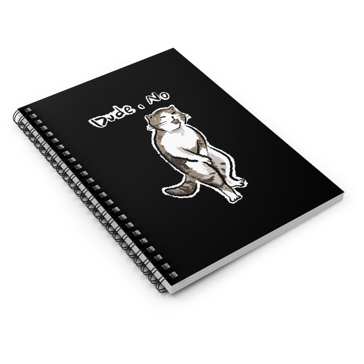 Funny Cat Meme Dude, No Spiral Notebook - Ruled Line