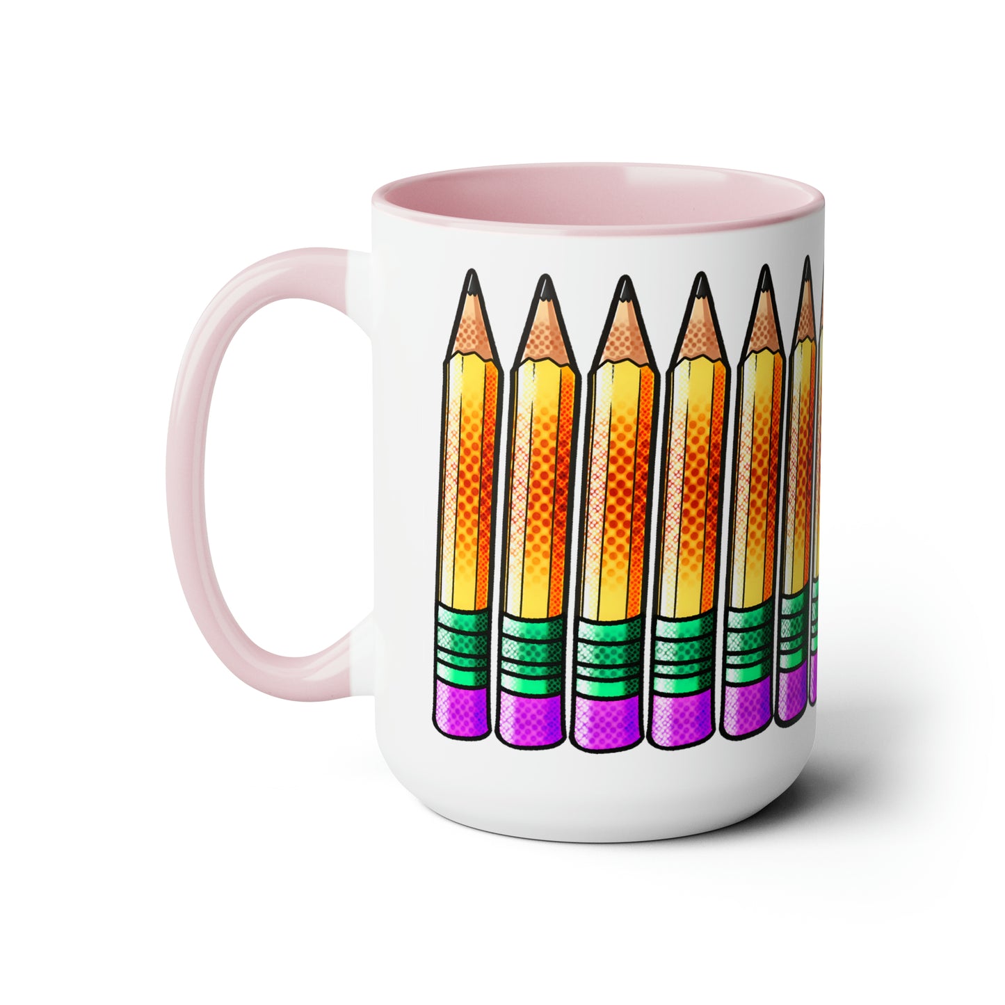 Comic Art Pencils Two-Tone 15 oz Mega-Mug