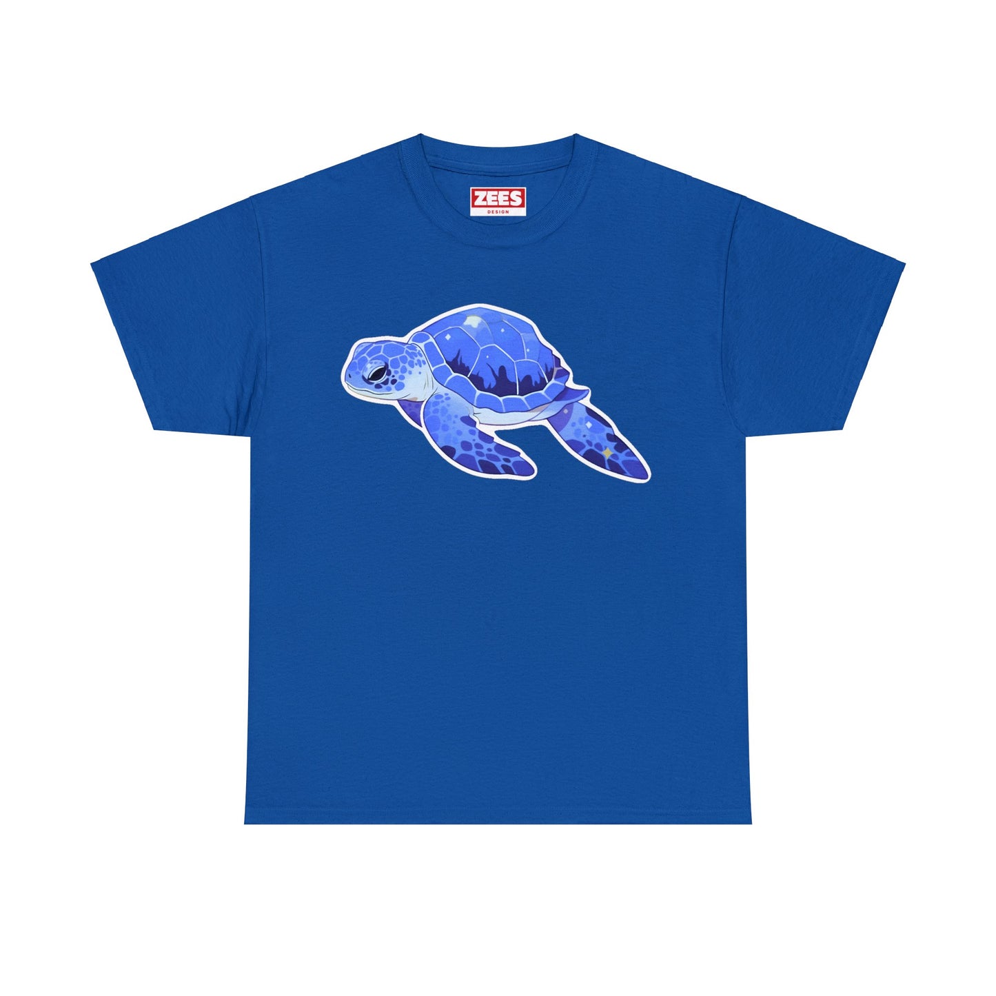 Very Azure Blue SeaTurtle Unisex Cotton Tee