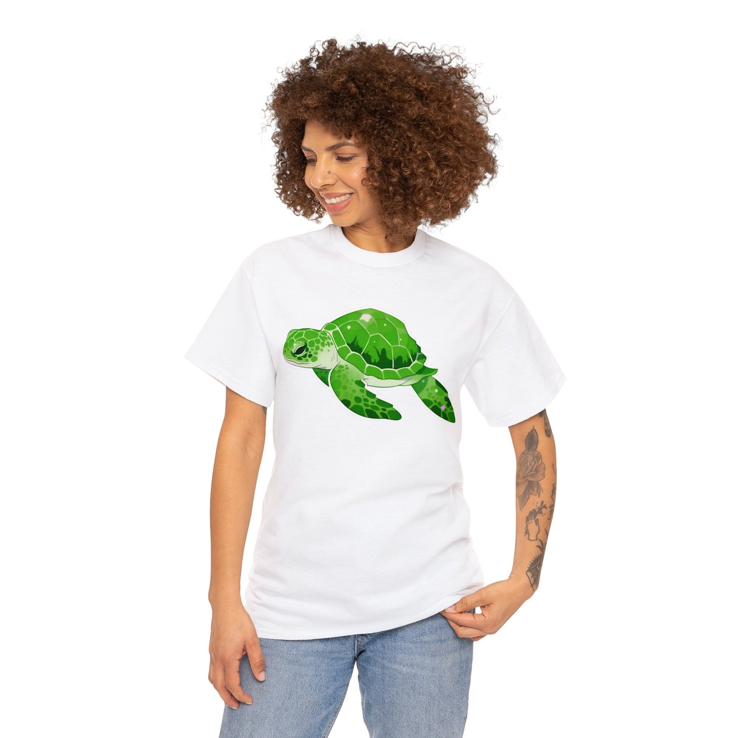 Very Green SeaTurtle Unisex Cotton Tee