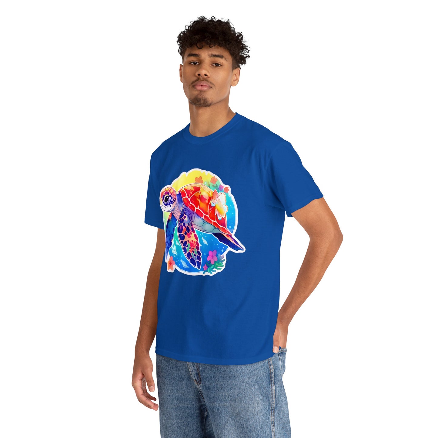 Iconic Silhouette Baby Loggerhead SeaTurtle Unisex Cotton Tee