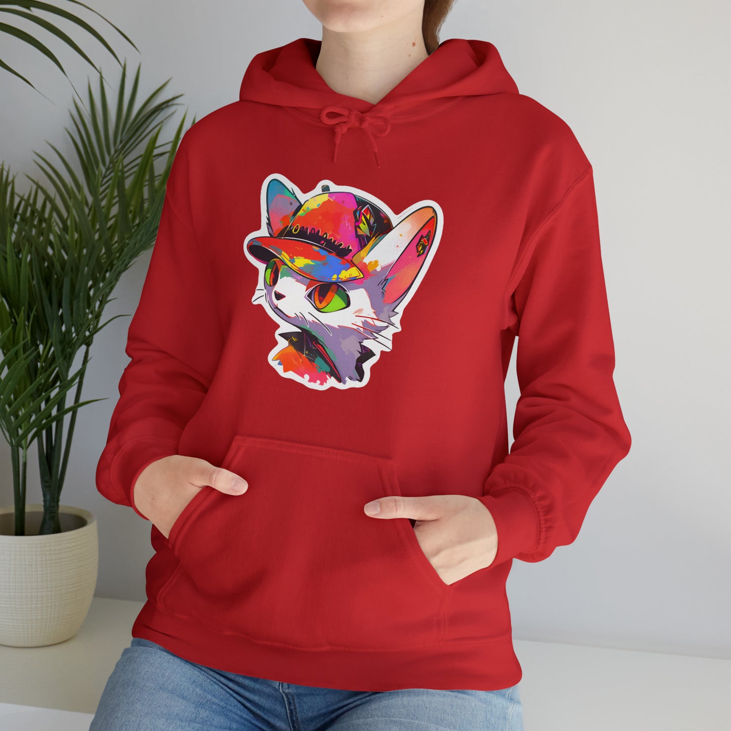 Derpy Ball Cap Kitty Cat Unisex Hooded Sweatshirt