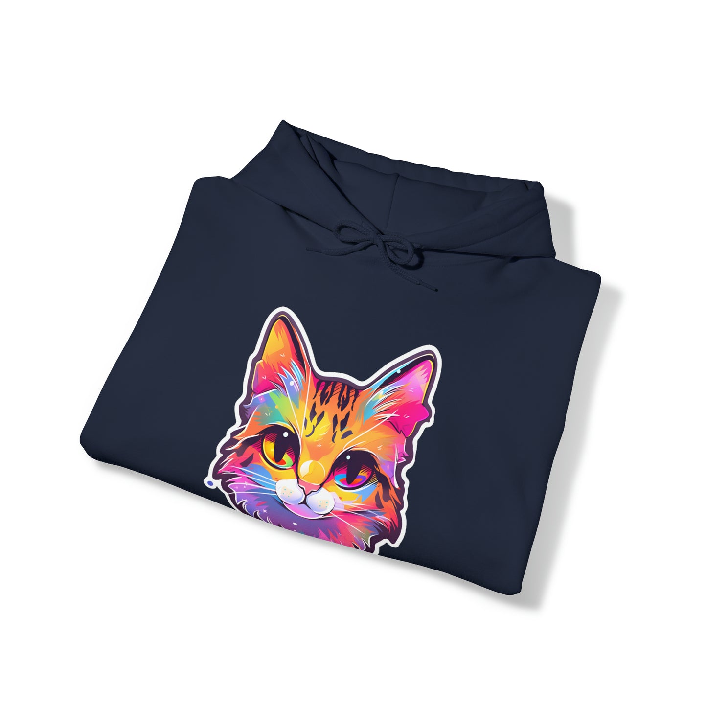 Rainbow Orange Cat Unisex Hooded Sweatshirt