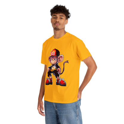 Cheesy Zee's Soccer Monkey With Alternate Colors Unisex Cotton Tee
