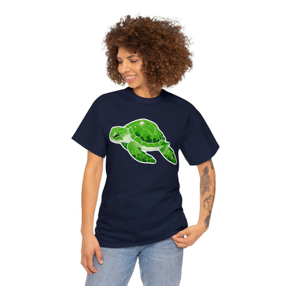 Very Green SeaTurtle Unisex Cotton Tee