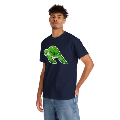 Very Green SeaTurtle Unisex Cotton Tee