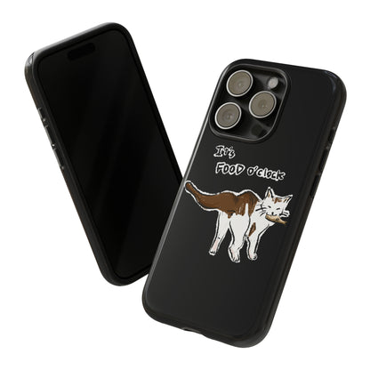 Funny Cat Meme It's food o' clock Tough Phone Case