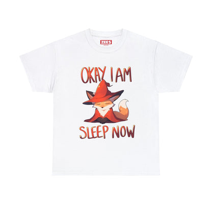 Okay I Am Sleep Now Cute Fox Wizard Unisex Cotton Shirt