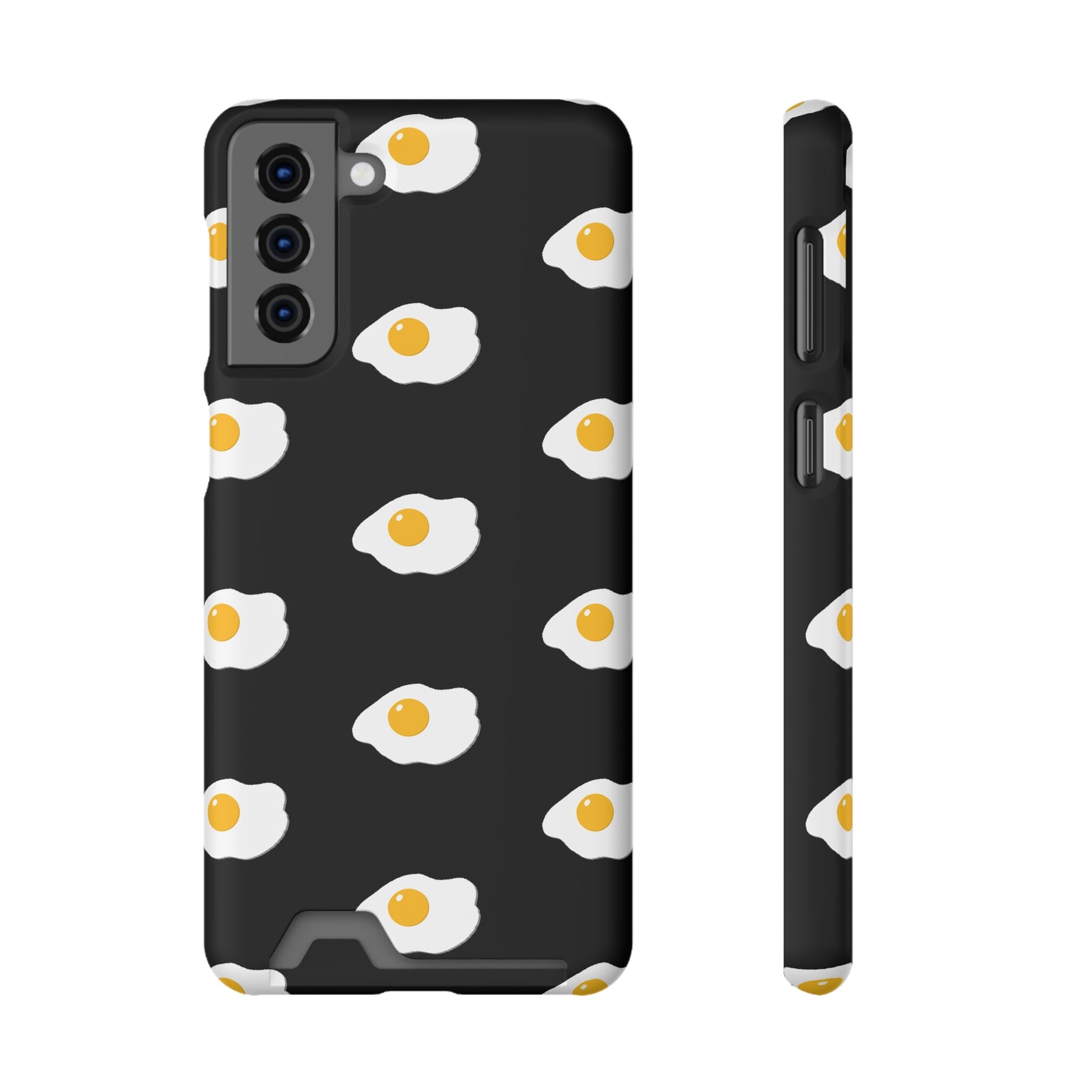 Fried Egg Pattern Phone Case With Card Holder