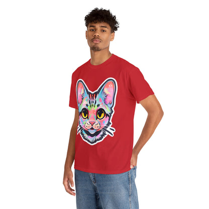 Pastel Pink Cat by Zeesdesign on Redbubble Unisex Cotton Tee