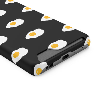 Fried Egg Pattern Phone Case With Card Holder