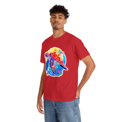 Iconic Silhouette Baby Loggerhead SeaTurtle Unisex Cotton Tee