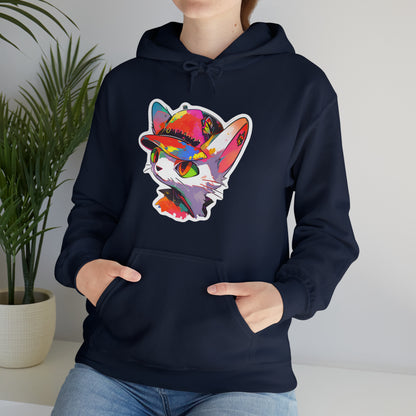 Derpy Ball Cap Kitty Cat Unisex Hooded Sweatshirt