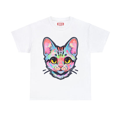 Pastel Pink Cat by Zeesdesign on Redbubble Unisex Cotton Tee