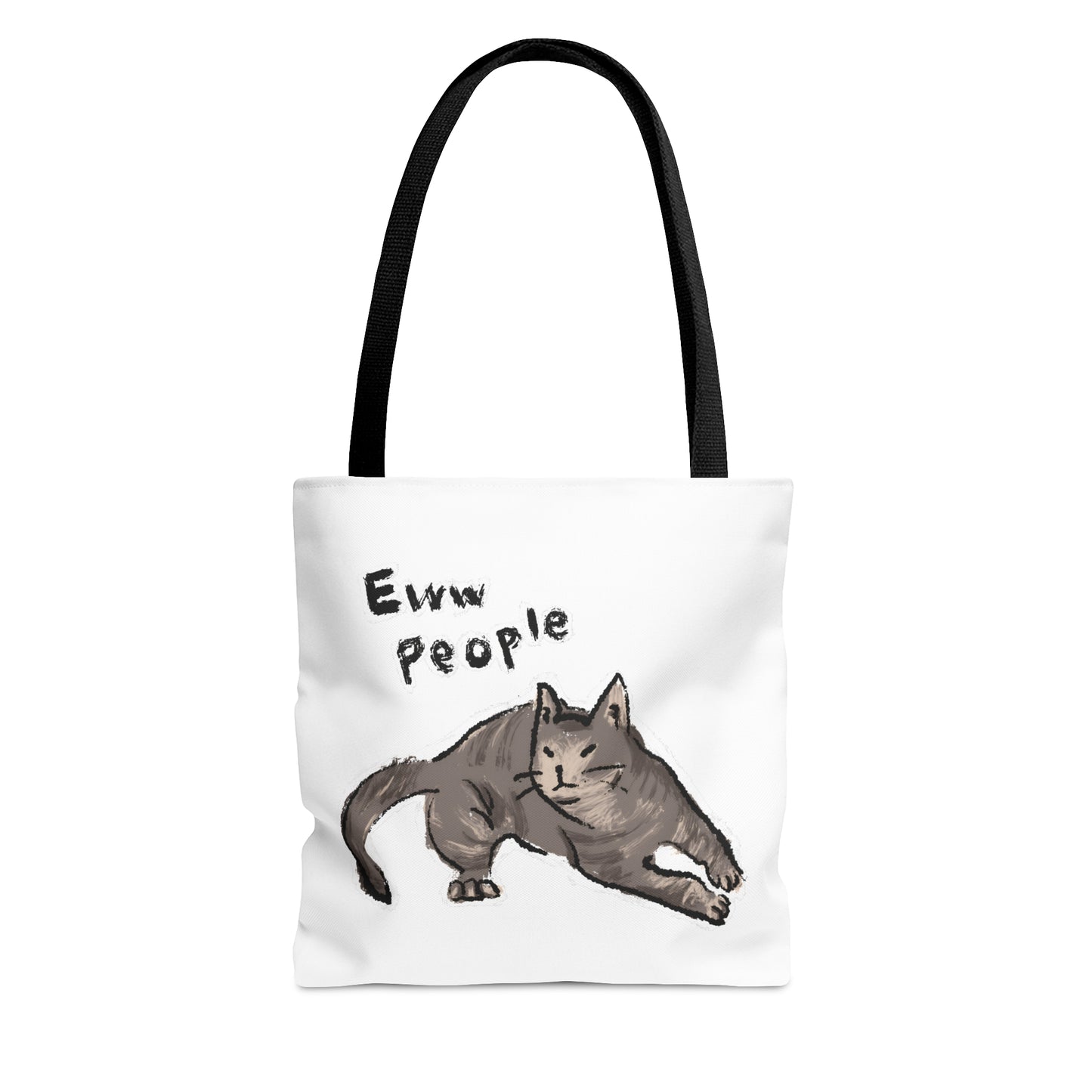 Funny Cat Meme Eww People Tote Bag (AOP)