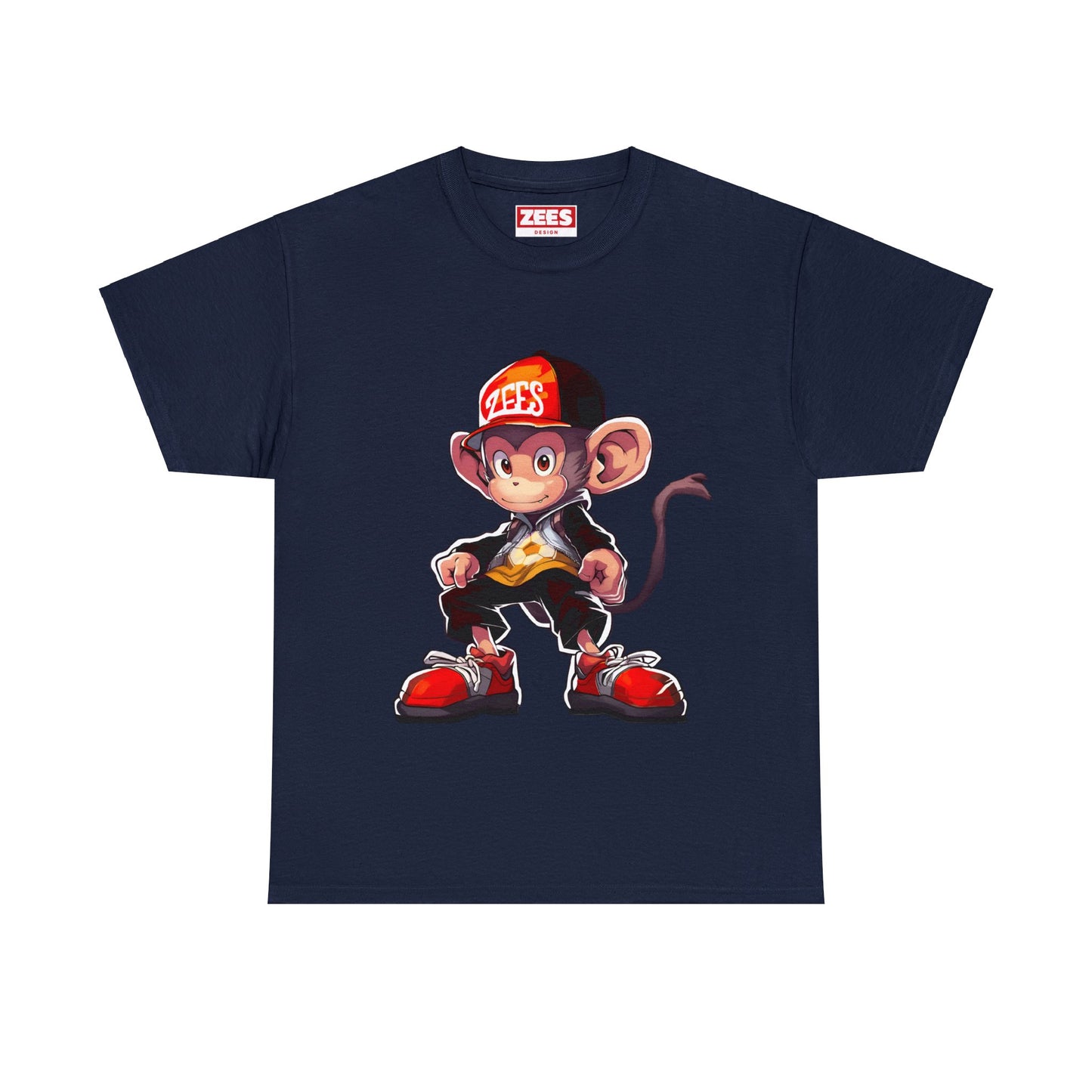 Cheesy Zee's Soccer Monkey With Alternate Colors Unisex Cotton Tee