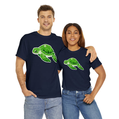 Very Green SeaTurtle Unisex Cotton Tee