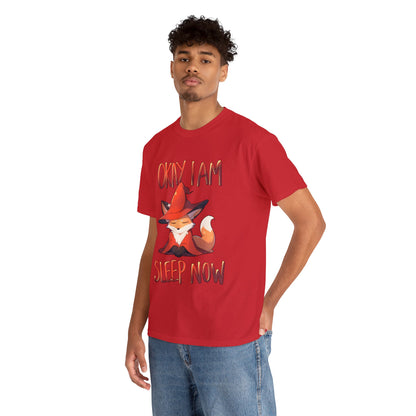 Okay I Am Sleep Now Cute Fox Wizard Unisex Cotton Shirt