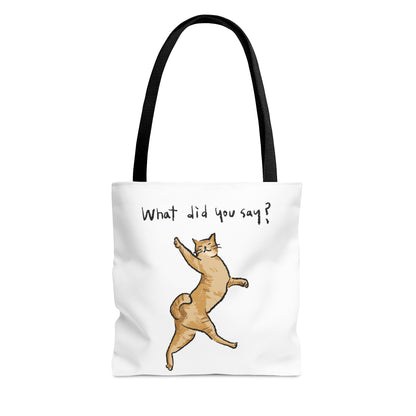 Funny Cat Meme What did you say Tote Bag (AOP)