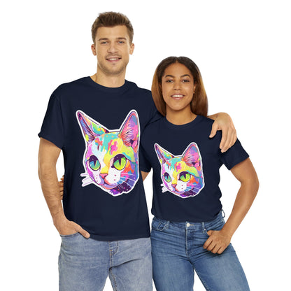 Short-haired Pastel Cat Unisex Cotton Tee