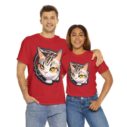 Nibbles and Scribbles Wary Cat Unisex Cotton Tee