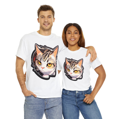 Nibbles and Scribbles Wary Cat Unisex Cotton Tee