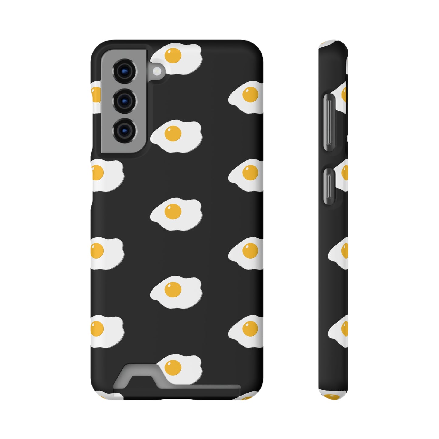 Fried Egg Pattern Phone Case With Card Holder