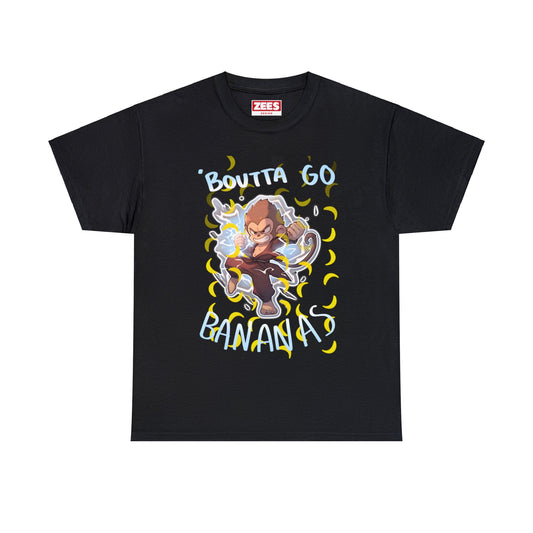 'Boutta Go Bananas Cute Monkey Unisex Cotton Shirt