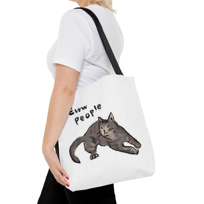 Funny Cat Meme Eww People Tote Bag (AOP)