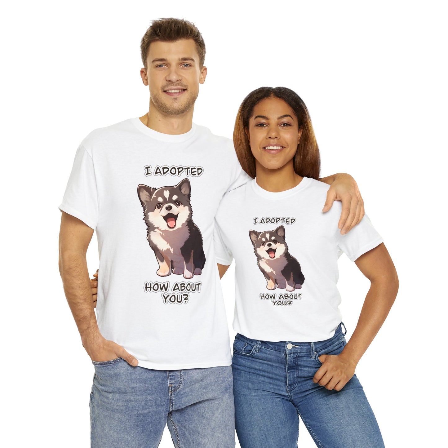 I Adopted How About You Puppy Unisex Cotton Shirt