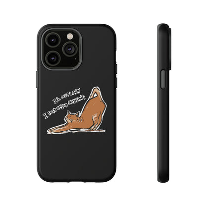 Funny Cat Meme I'm not lazy I just enjoy nothing Tough Phone Case