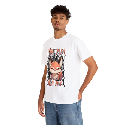 Sure Man, Whatever Annoyed Cute Fox Unisex Cotton Shirt