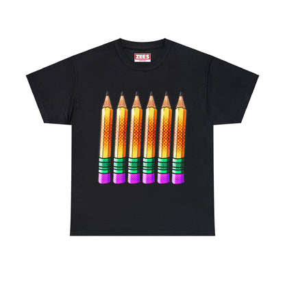 Comic Art Pencils Unisex Cotton Tee