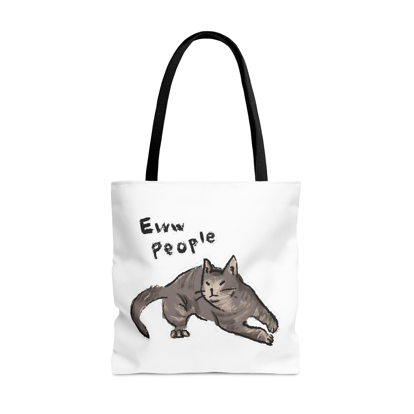 Funny Cat Meme Eww People Tote Bag (AOP)