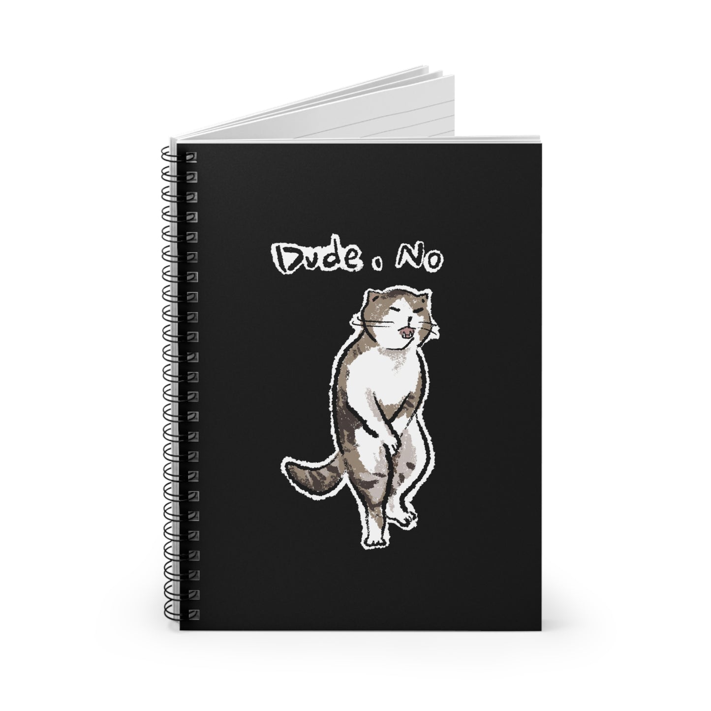 Funny Cat Meme Dude, No Spiral Notebook - Ruled Line