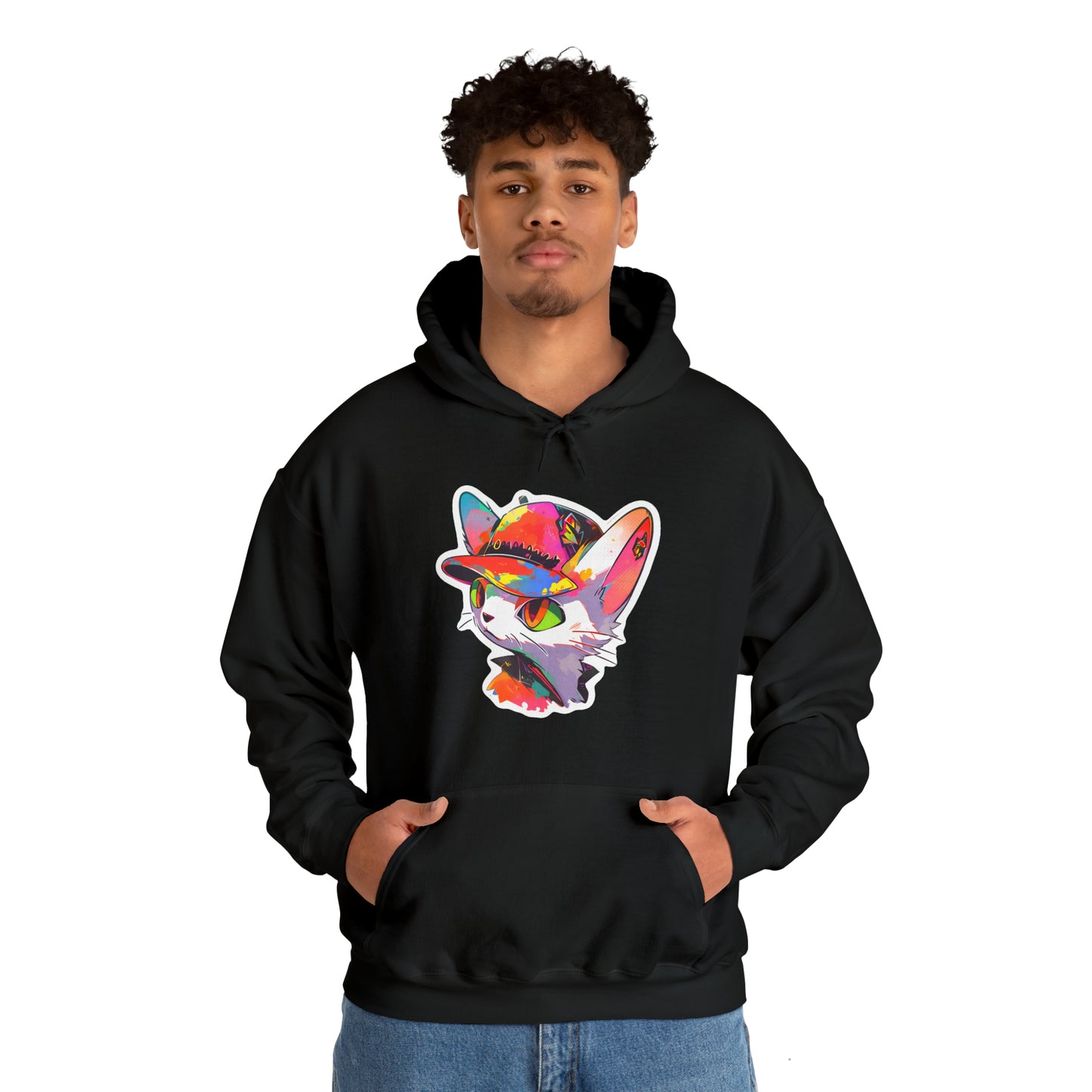 Derpy Ball Cap Kitty Cat Unisex Hooded Sweatshirt