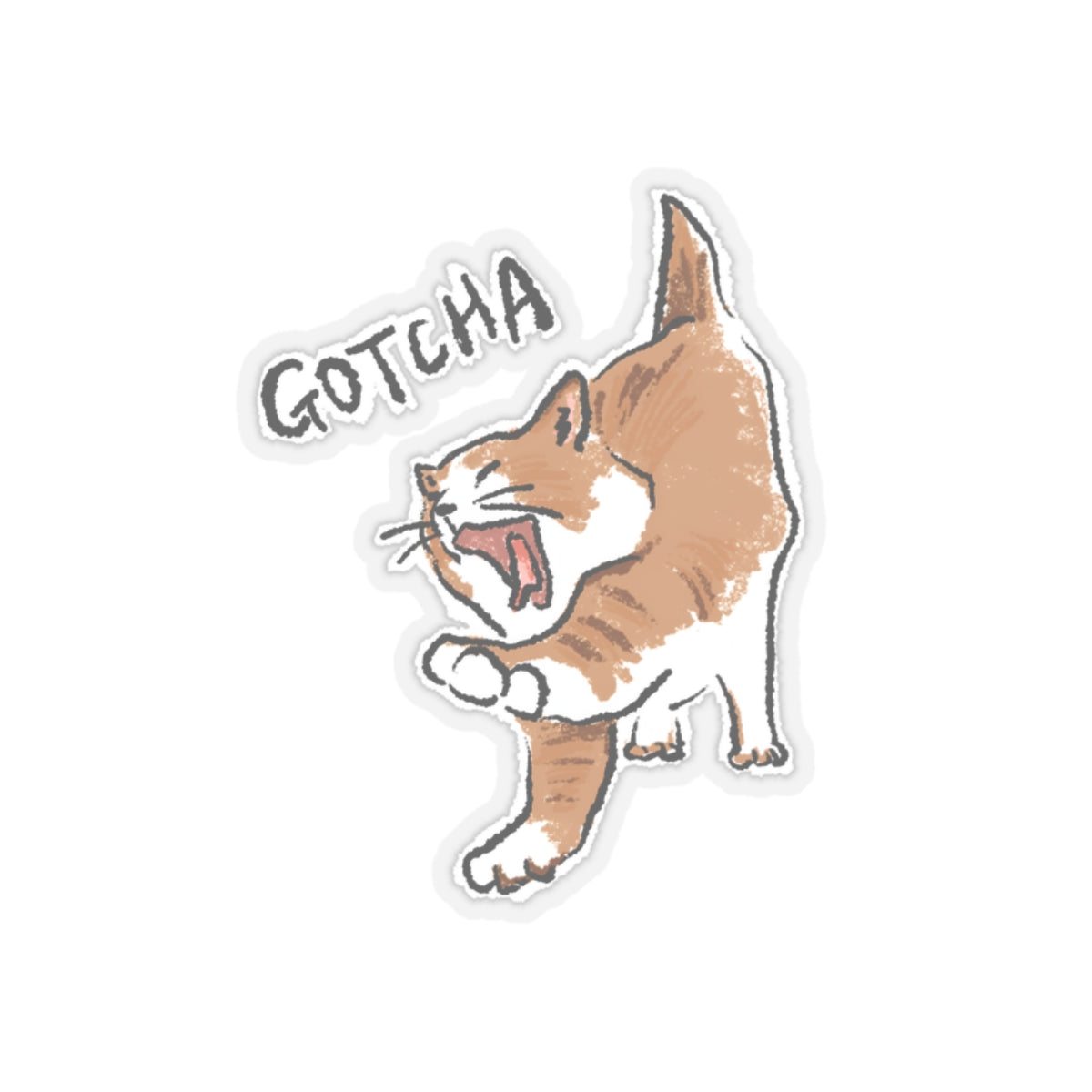 Funny Cat Meme Gotcha Sticker