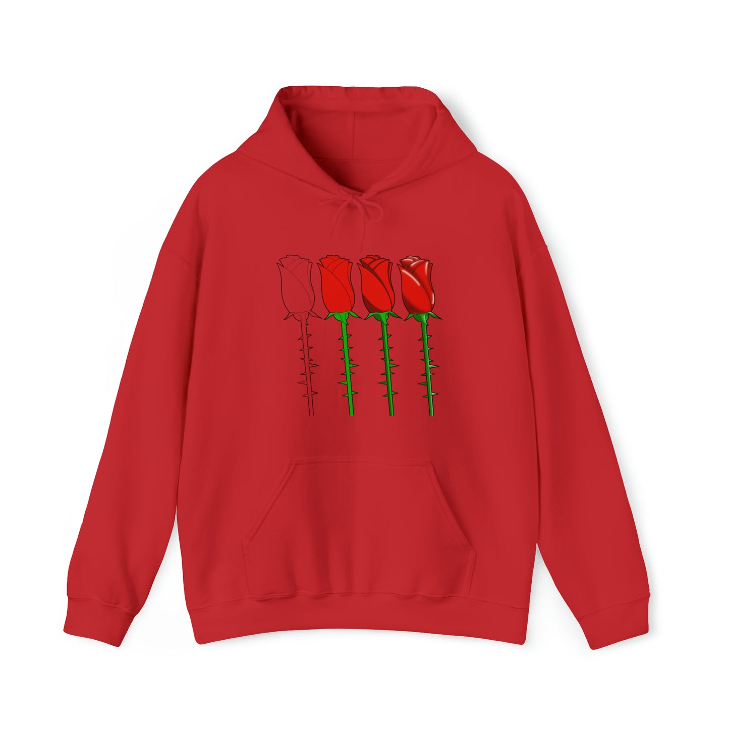 Roses Evolved Rendering Stages Soft Highlights Unisex Hooded Sweatshirt