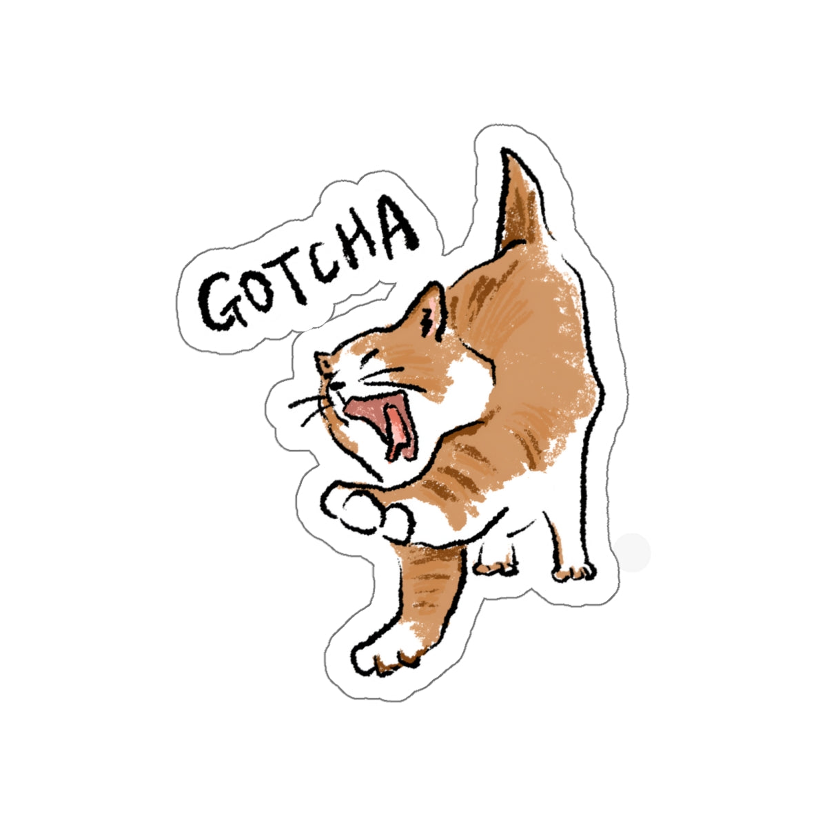 Funny Cat Meme Gotcha Sticker