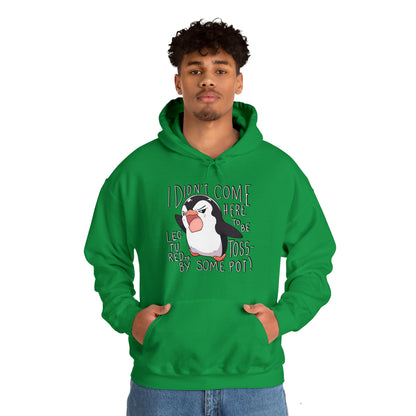 I Didn't Come Here To Be Lectured To By Some Toss-Pot! Angry Penguin Unisex Hooded Sweatshirt